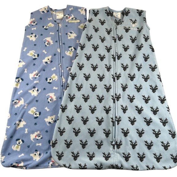 Halo Other - Halo SleepSacks Set of 2 Wearable Blankets Kids Medium 6-12 Months Blue Fleece